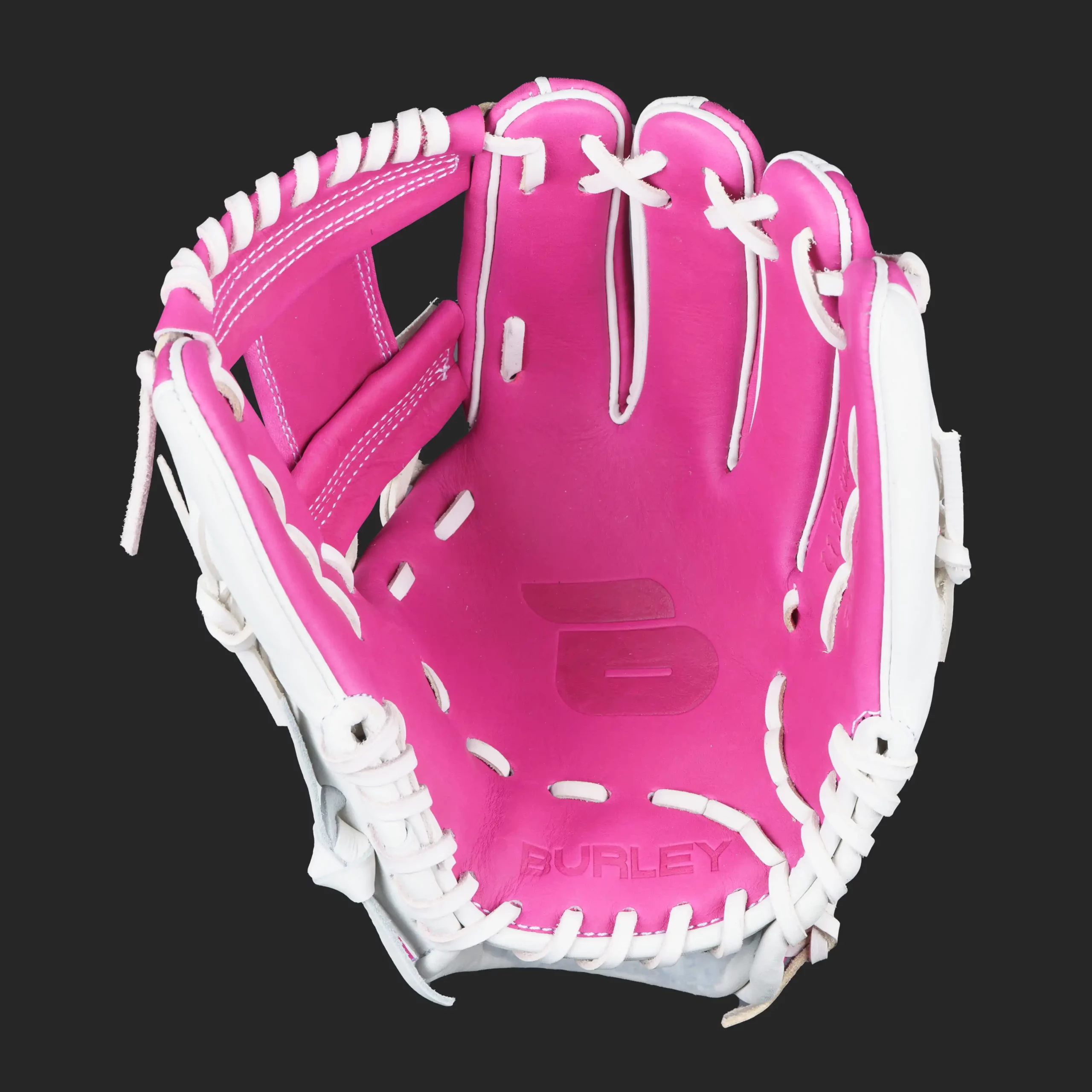 pro series fastpitch softball infield glove pink white i web right 1