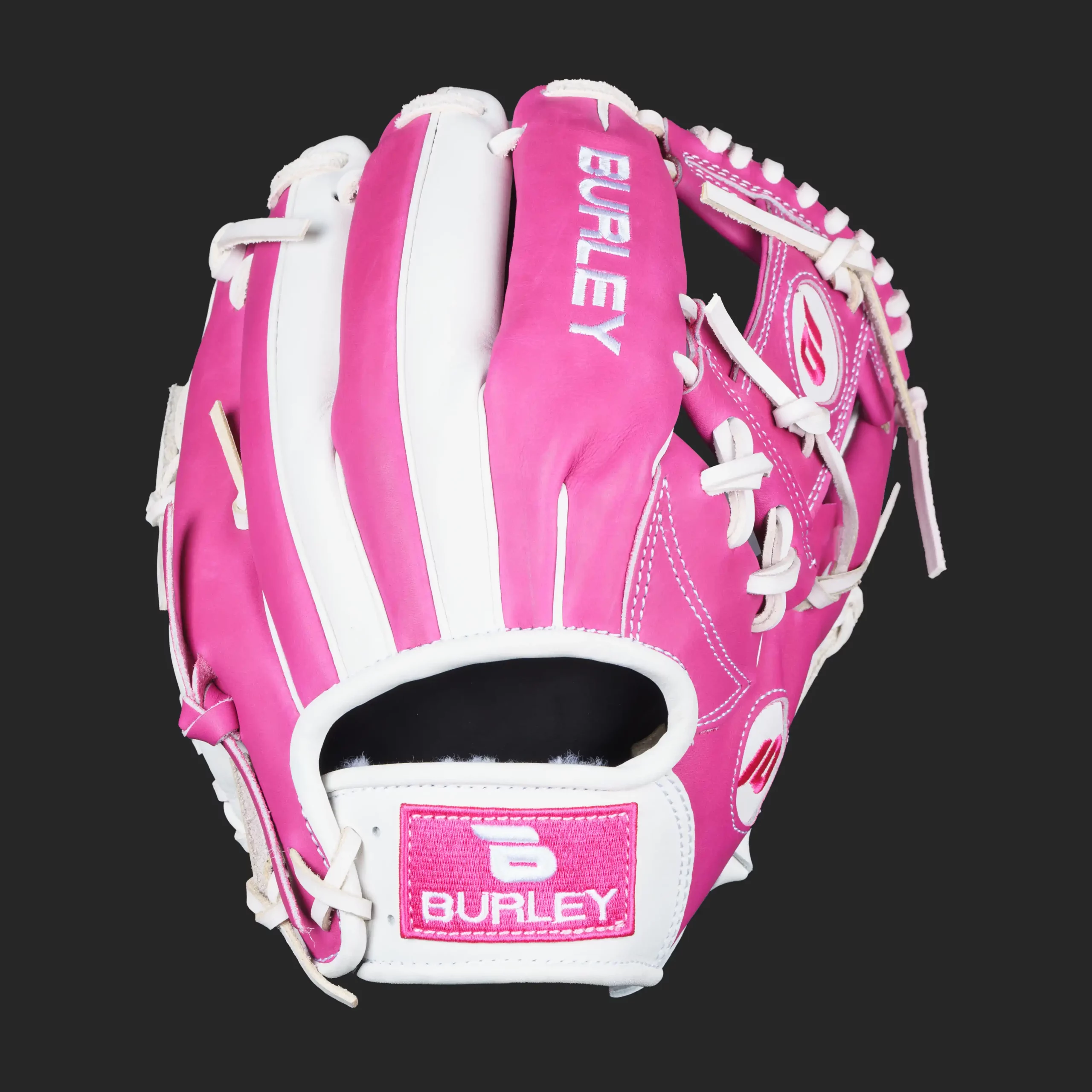 pro series fastpitch softball infield glove pink white i web right 2