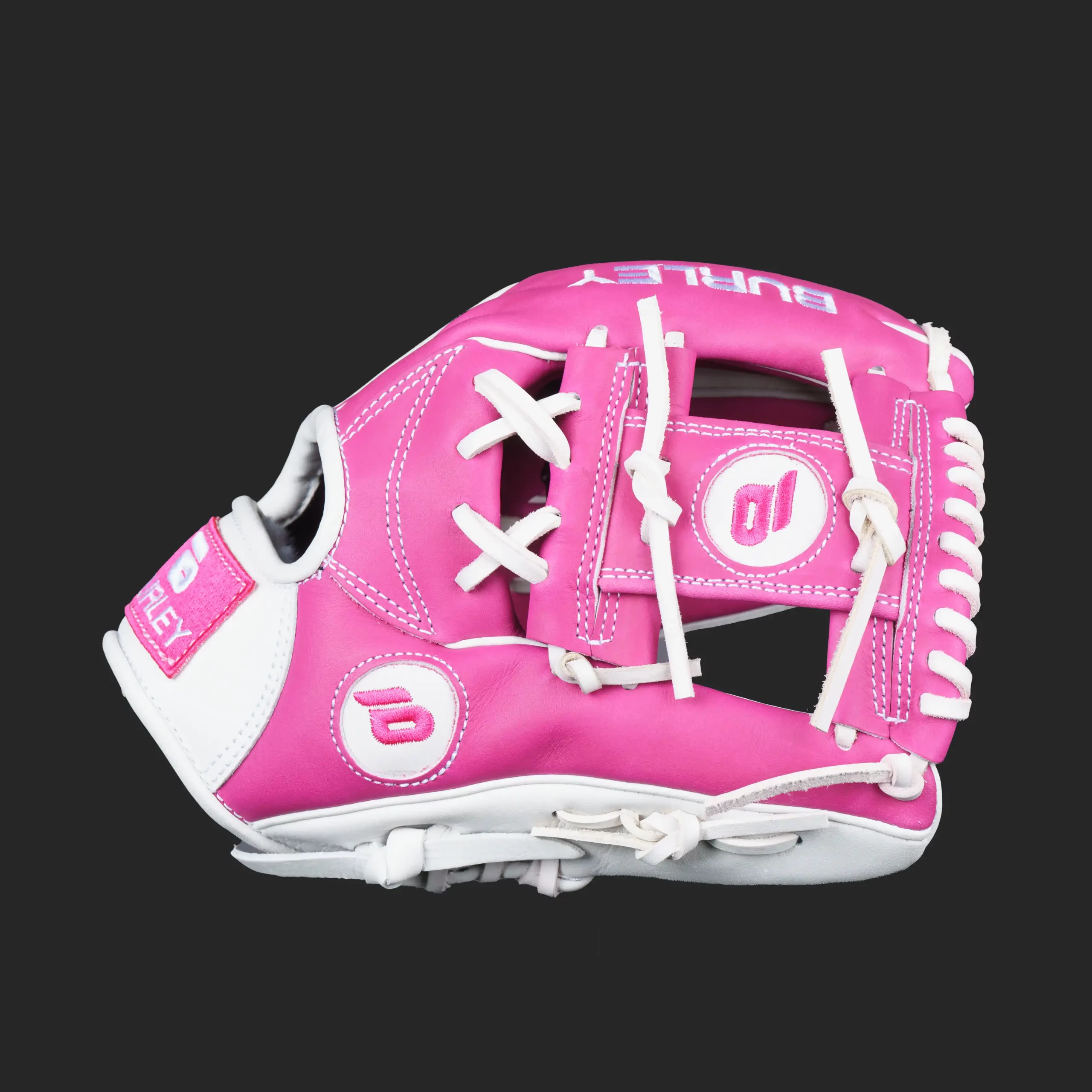 pro series fastpitch softball infield glove pink white i web right 3
