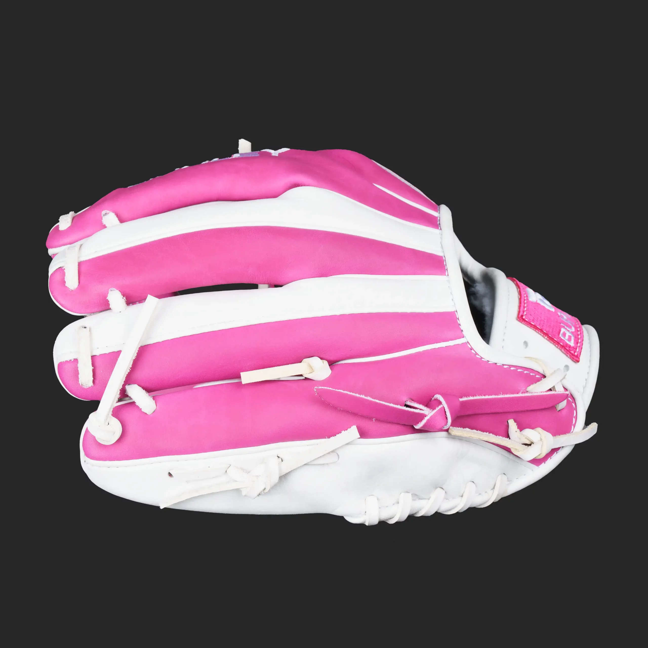 pro series fastpitch softball infield glove pink white i web right 4