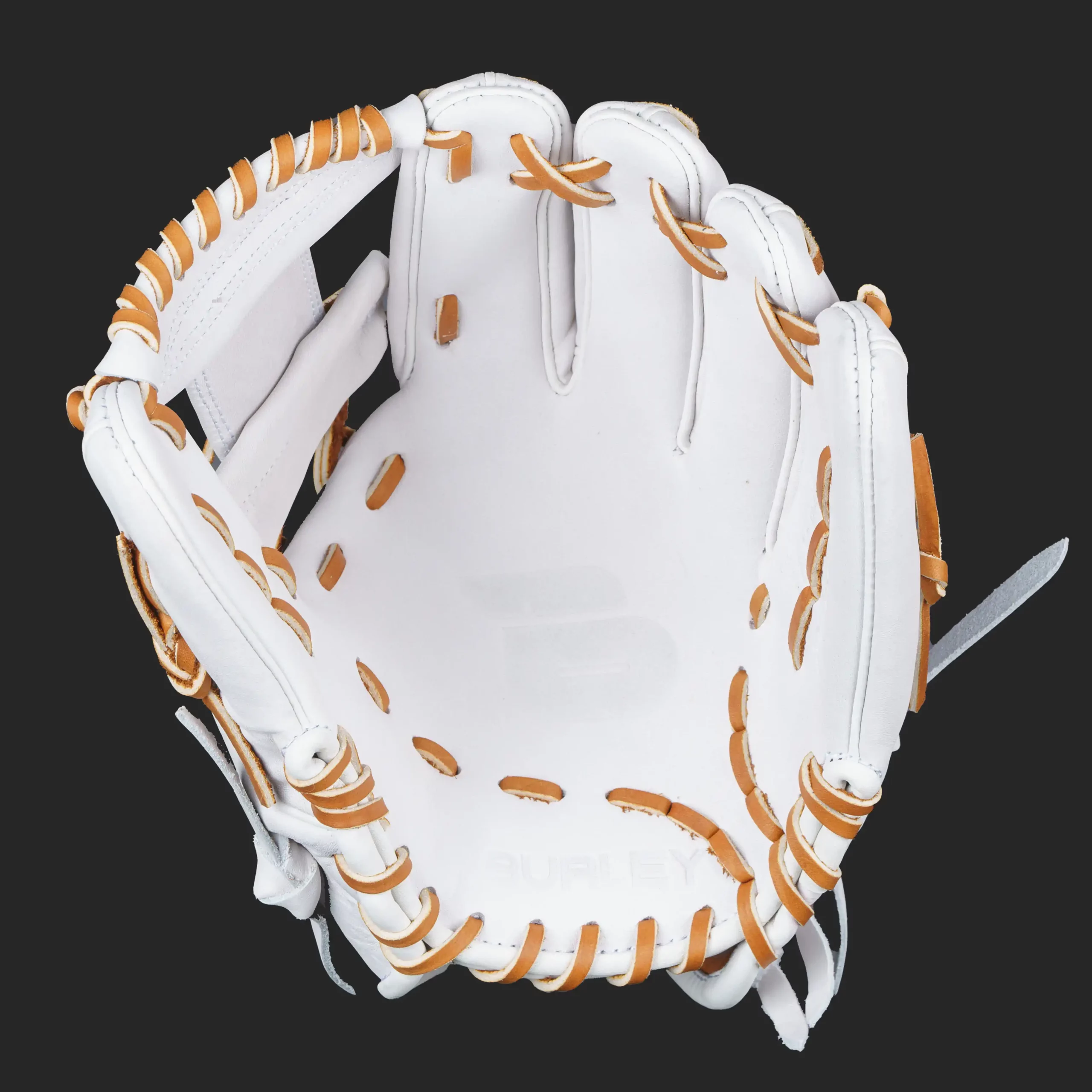 pro series fastpitch softball infield glove white brown i web right 1