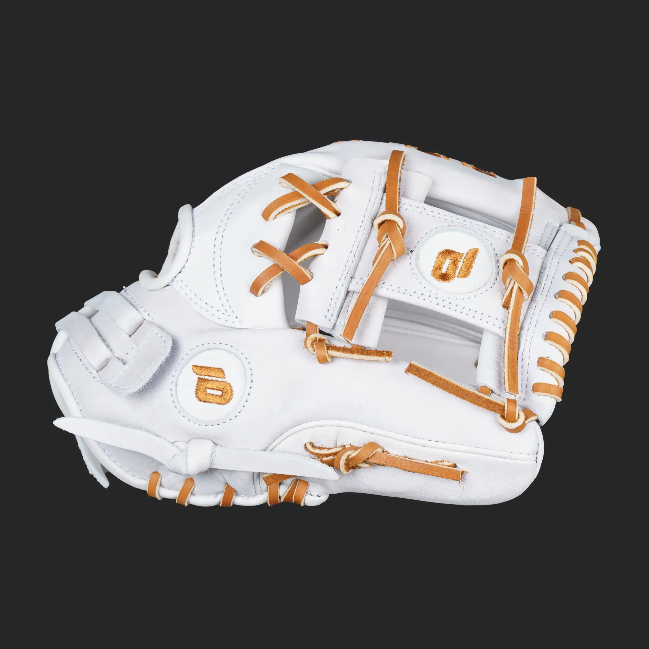 pro series fastpitch softball infield glove white brown i web right 3