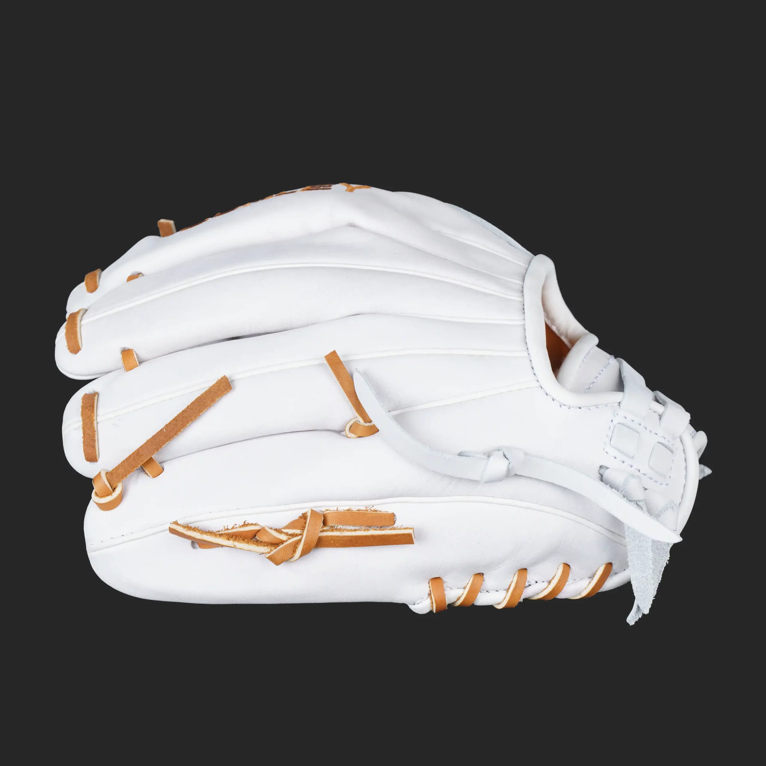 pro series fastpitch softball infield glove white brown i web right 4
