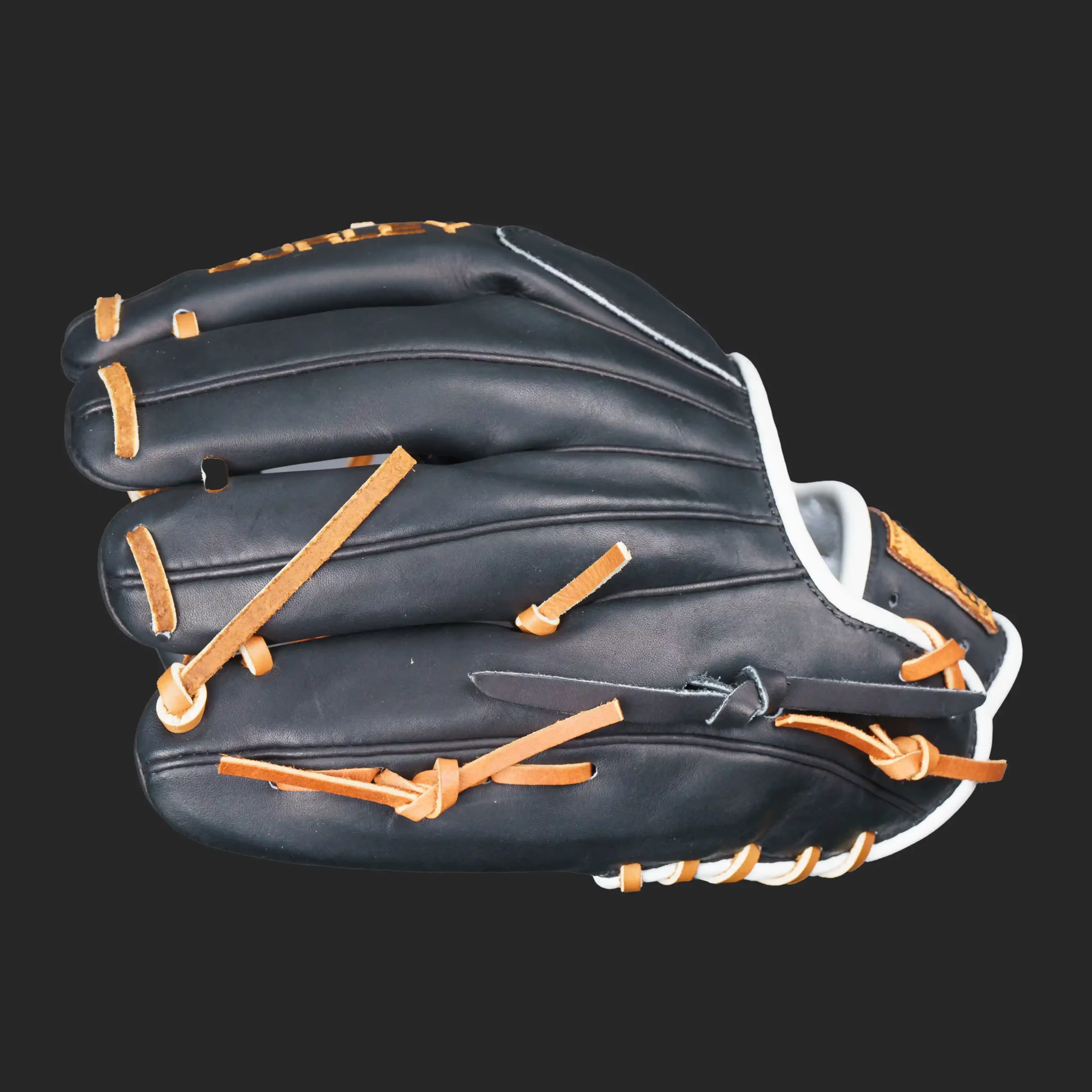 silver series infield glove black brown laces i web right 4