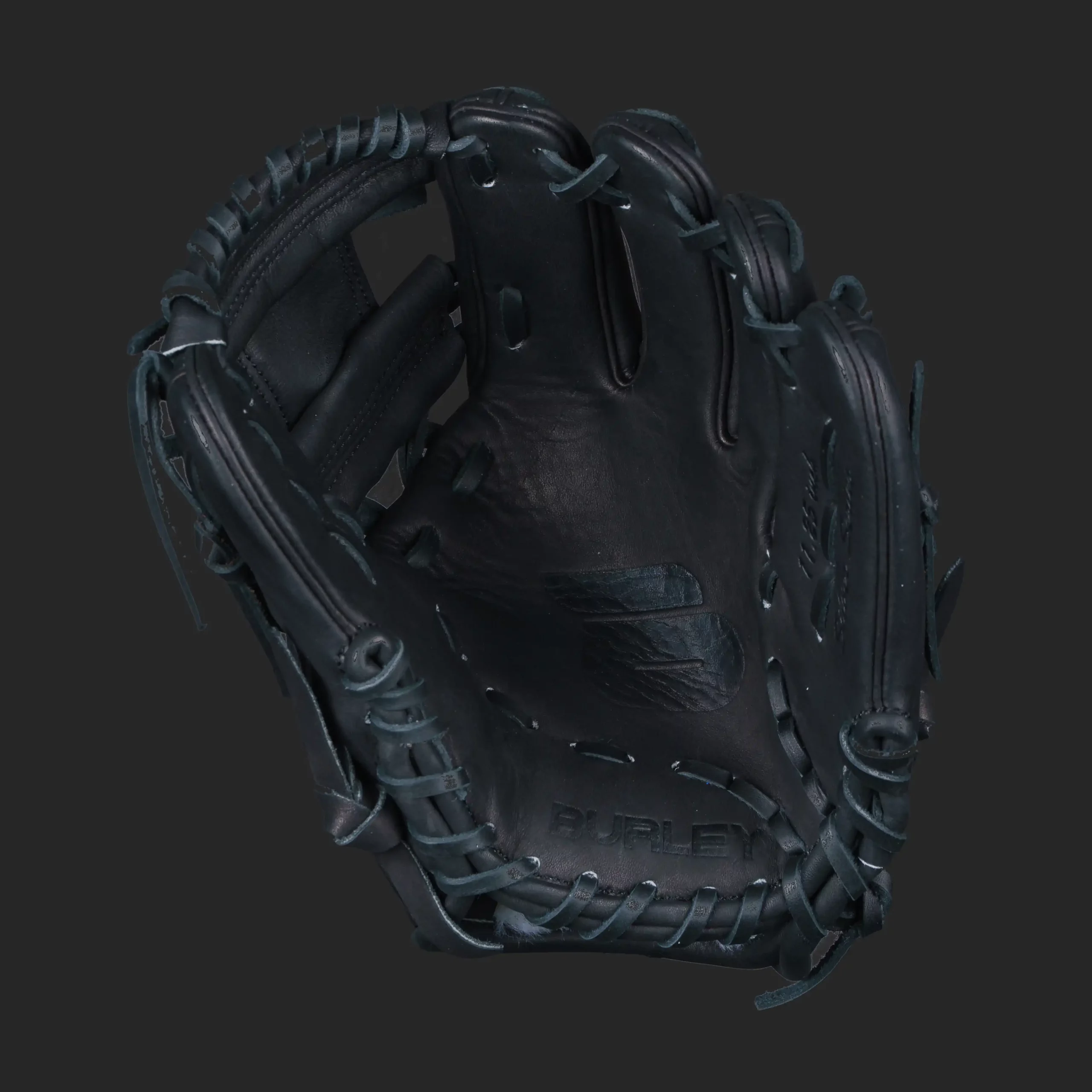 silver series pitch black baseball infield glove I-web