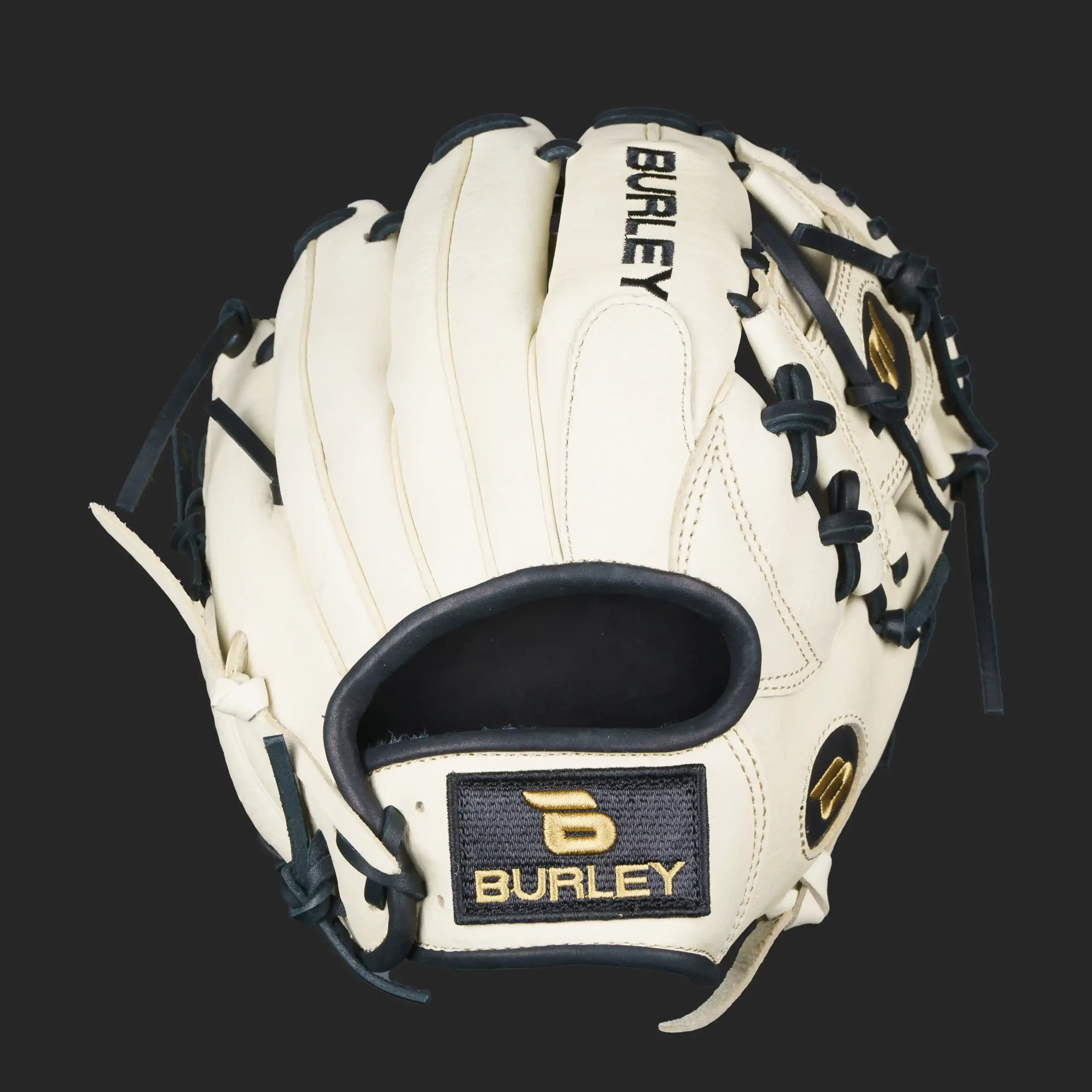 silver series infield glove blonde black laces i web right 2