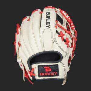 silver series infield glove blonde black red laces i web right 2